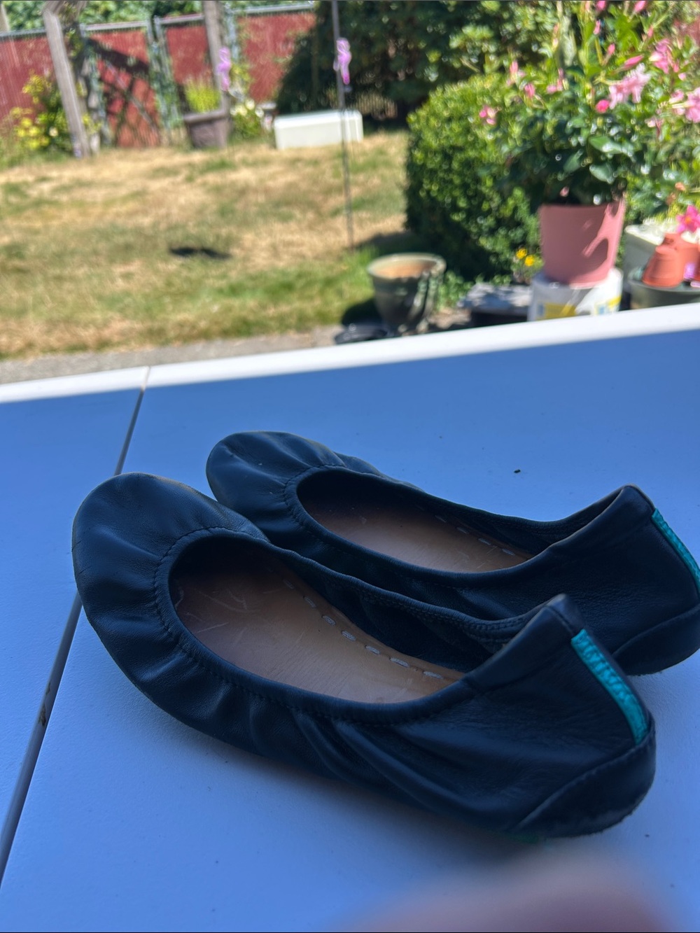 Tieks by Gabriel Women's Black with Green bottom Ballet Flats Size 8 - Picture 14 of 16